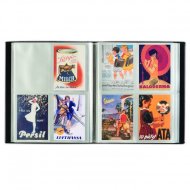 LEUCHTTURM. Альбом для 400 почтовых карточек, 50 прозрачных листов. Чёрная обложка. Арт. 345088
