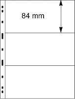 Листы Lindner системы Uniplate, три ячейки, чёрные, арт. 073, упаковка из 5 шт