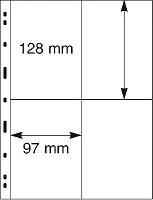 Листы Lindner системы Uniplate, четыре ячейки, чёрные, арт. 079, упаковка из 5 шт