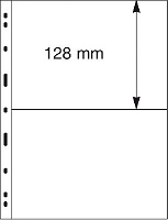 Листы Lindner системы Uniplate, две ячейки, прозрачные, арт. 092, упаковка из 5 шт
