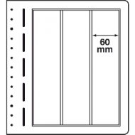 LEUCHTTURM. Листы LB, 3 вертикальные ячейки размером 60 х 293 мм, в упаковке 10 штук