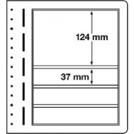 LEUCHTTURM. Листы LB, 4 ячейки размером 190 х 124 мм и 190 х 37, в упаковке 10 штук