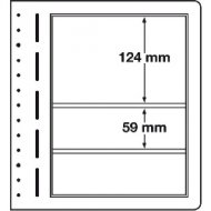 LEUCHTTURM. Листы LB, 3 ячейки размером 190 х 124 мм и 190 х 59 мм, в упаковке 10 штук