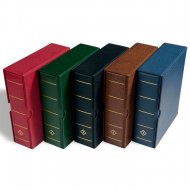 Альбом Leuchtturm (Германия) системы OPTIMA с текстурированной обложкой из искусственной кожи, в футляре